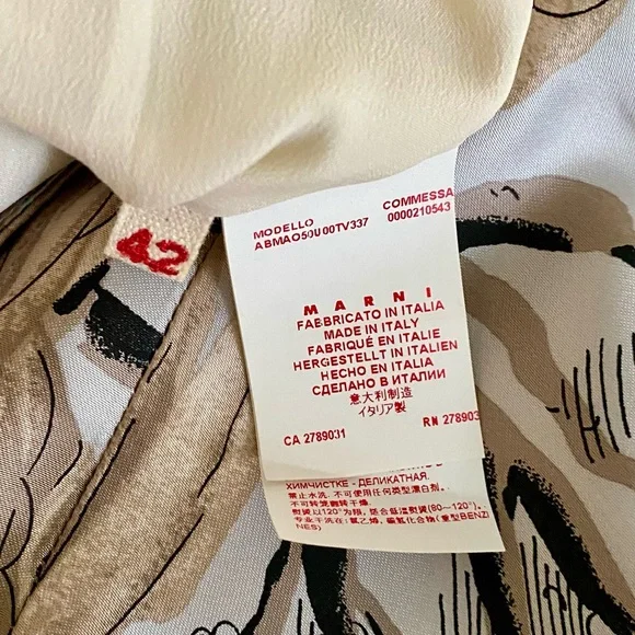 Marni Dress Size 42 Us 8
Patterned with trees in beige, light blue and brown. - Picture 5 of 8